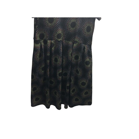 LuLaRoe Dress Women's Size 2XL Black Multicolor Circles Midi - Picture 4 of 7